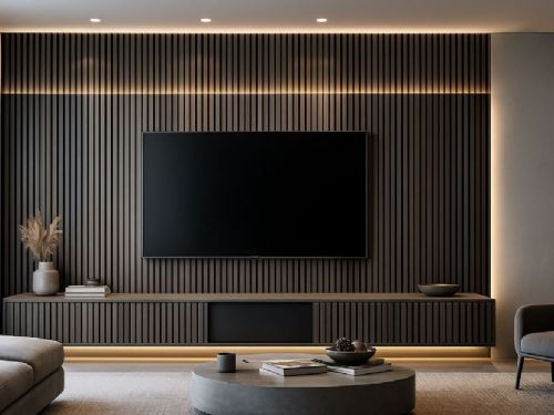 格柵電視牆全解析｜線條美學、通風優勢與空間應用指南